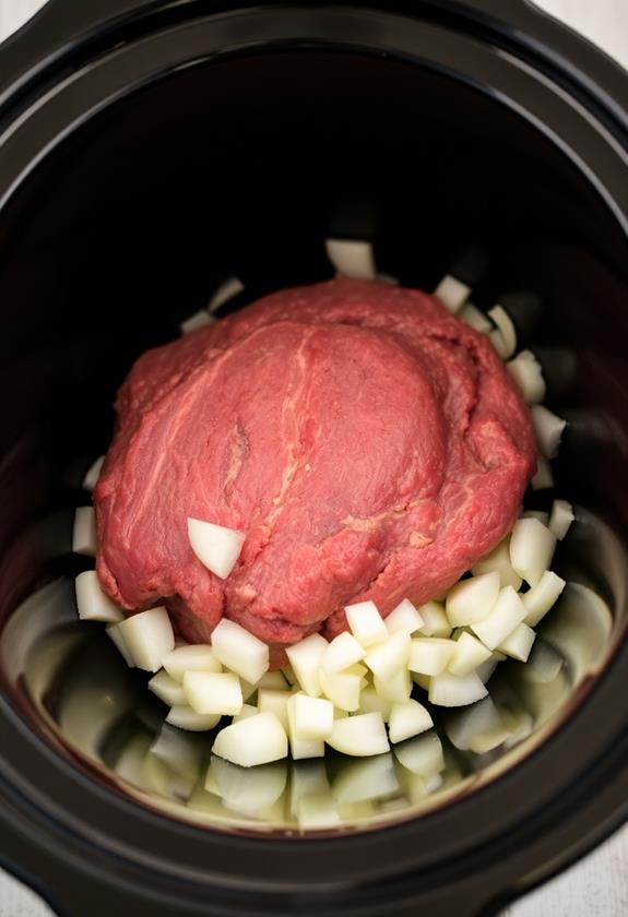 add beef slow cooker