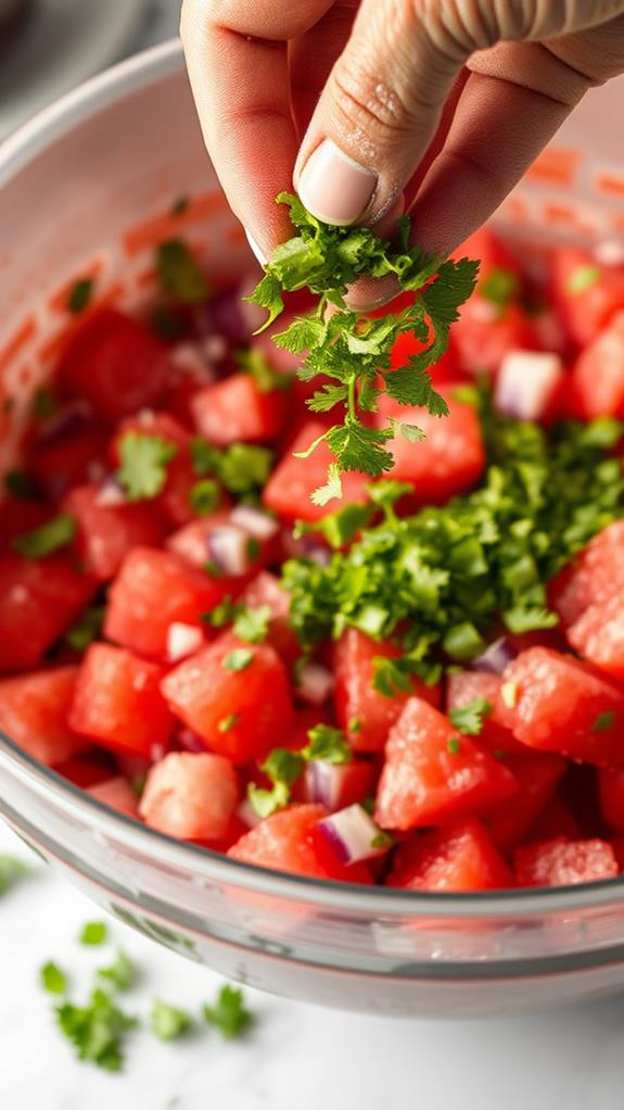 add fresh chopped cilantro