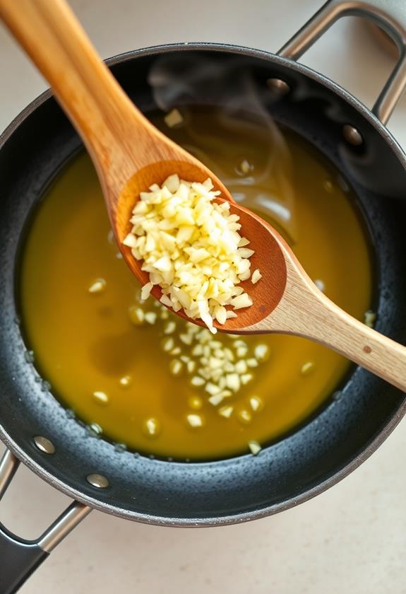 add garlic to skillet