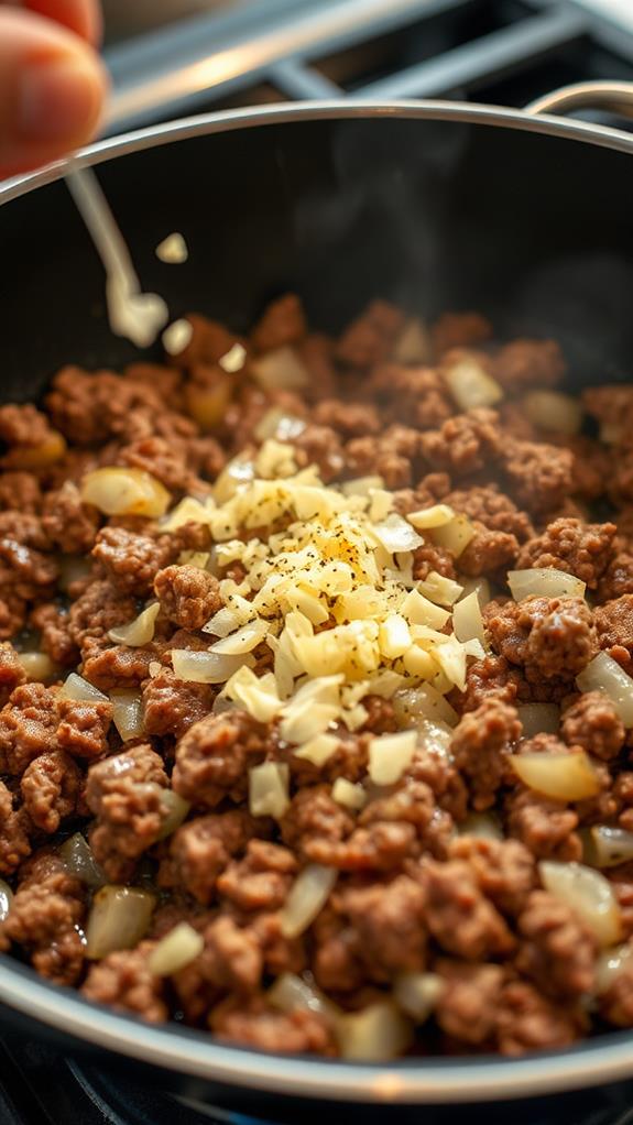 add garlic to skillet