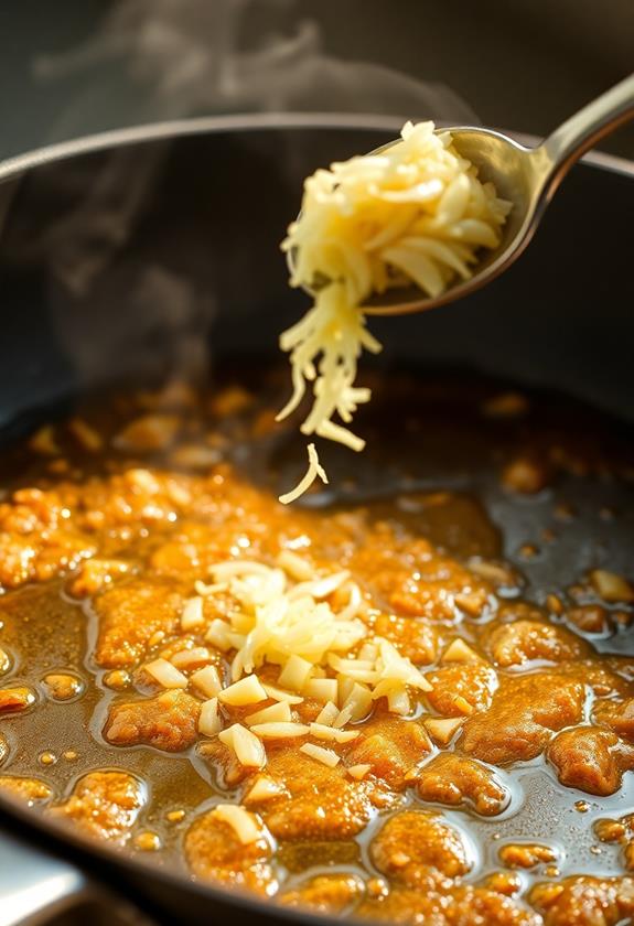 add garlic to skillet