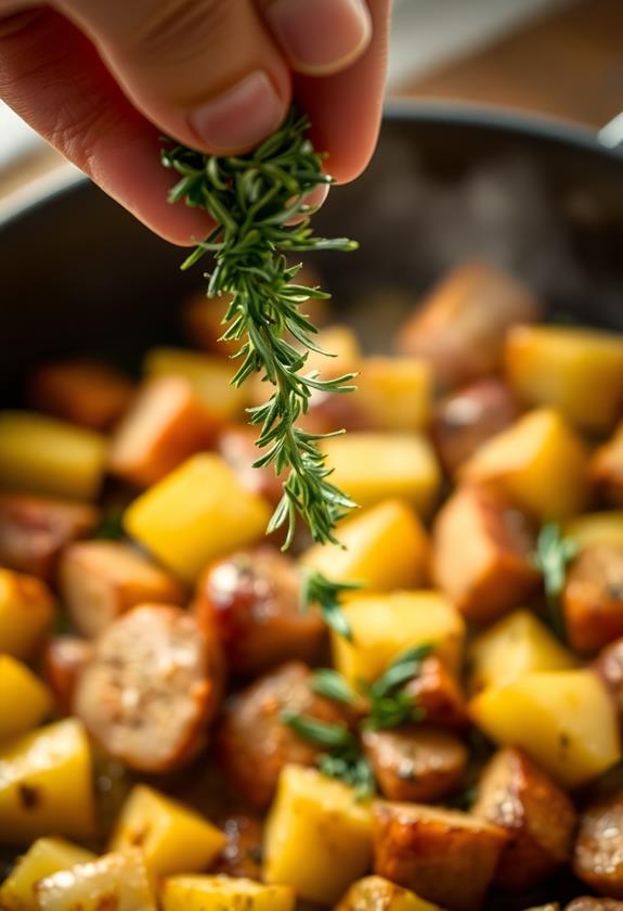 add herbs before serving