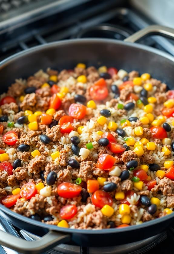 add ingredients to skillet