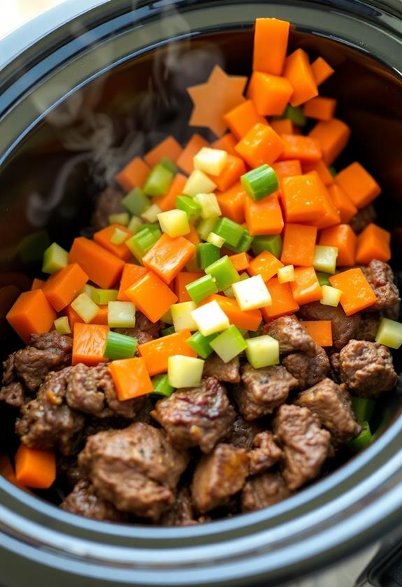 add vegetables slow cooker