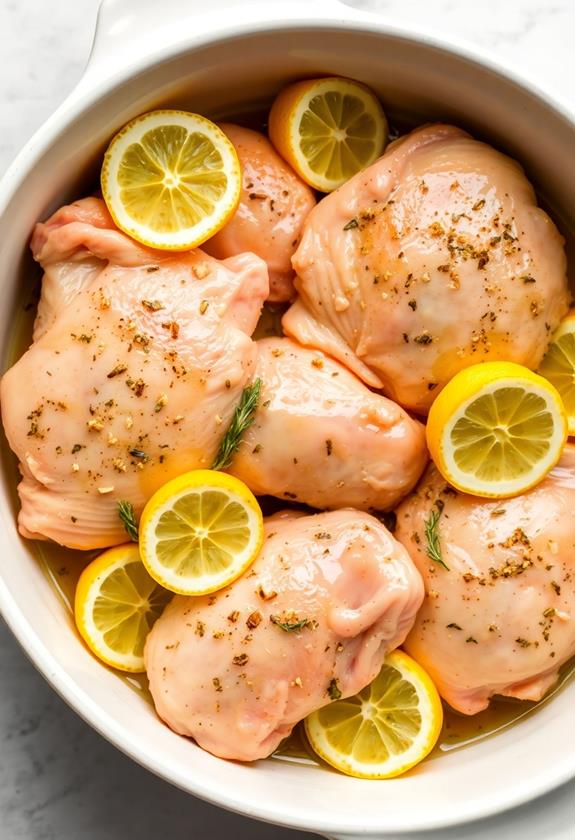 arrange chicken in dish