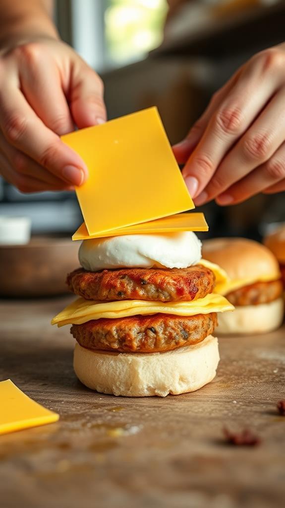 assemble sliders with cheese