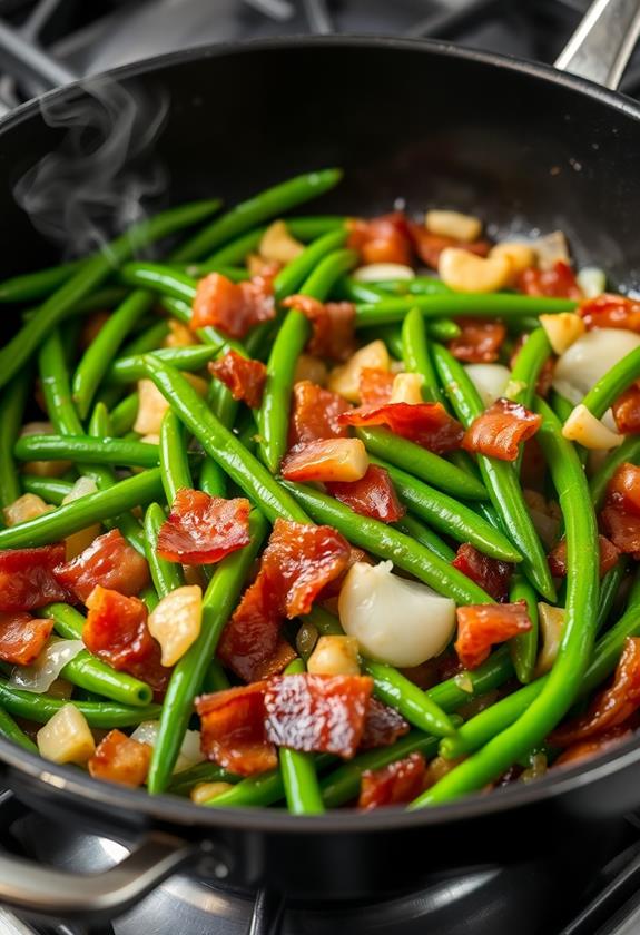 bacon and vegetables fusion