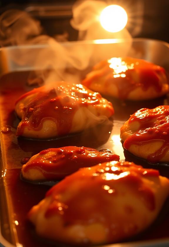 bake chicken until caramelized