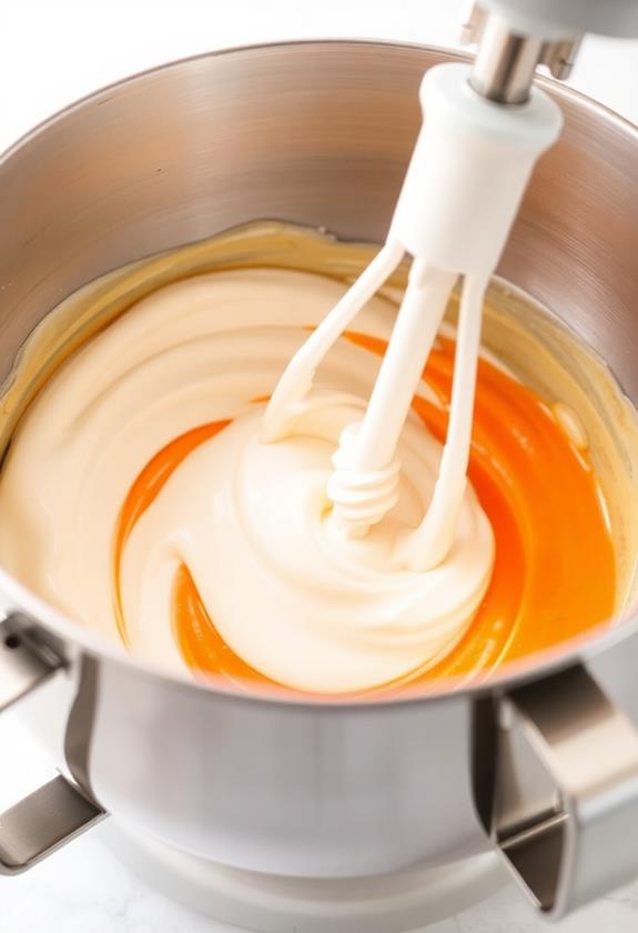 beat cream cheese mixture