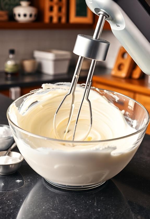 beat cream cheese mixture