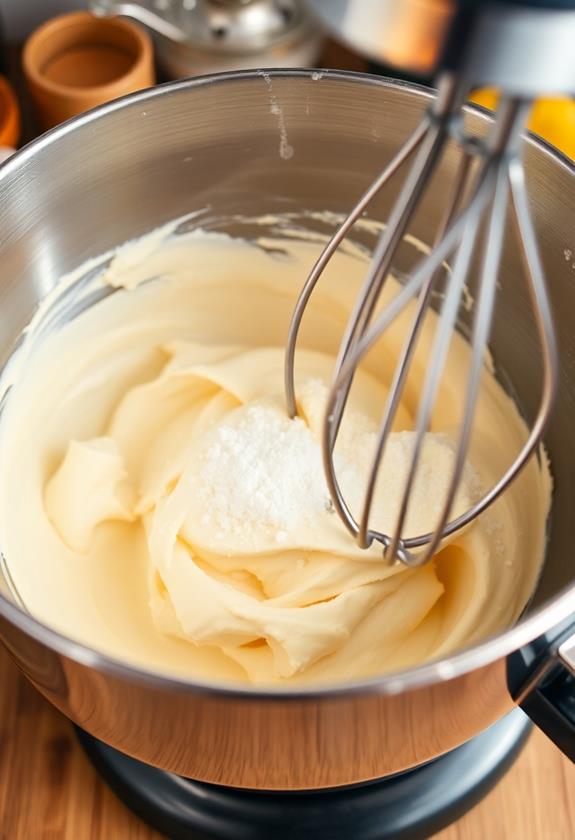 beat cream cheese mixture