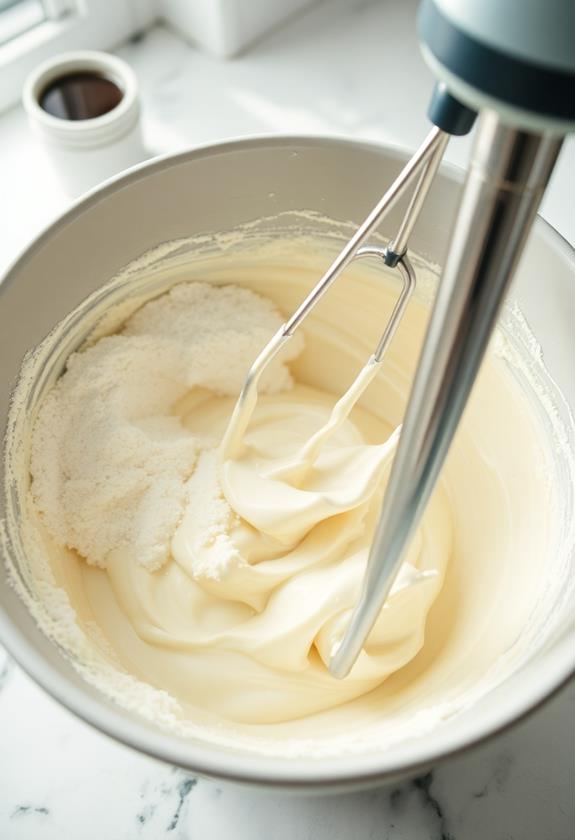 beat cream cheese mixture