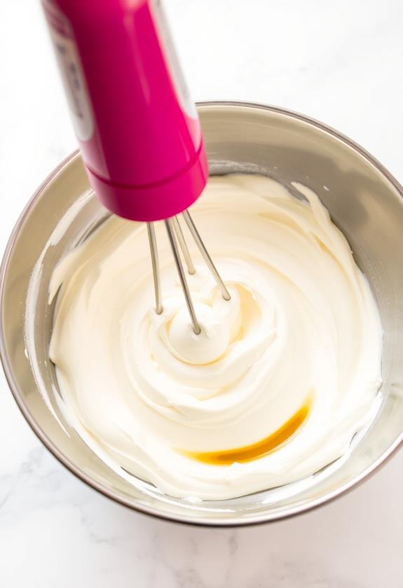 beat cream cheese mixture