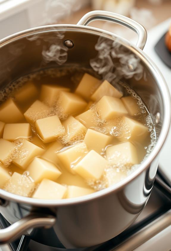 boil potatoes until tender