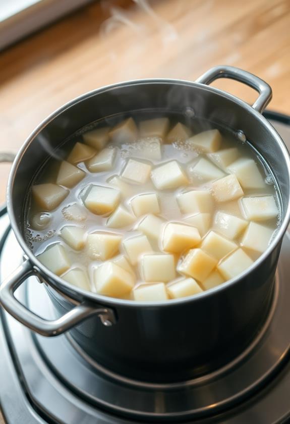 boil potatoes until tender