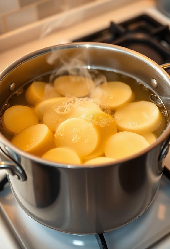 boil potatoes until tender