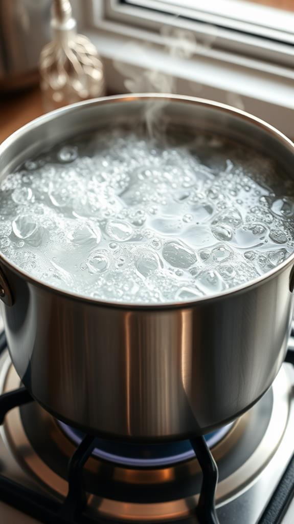 boil salted water first