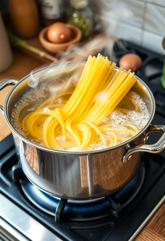 boil spaghetti until al dente