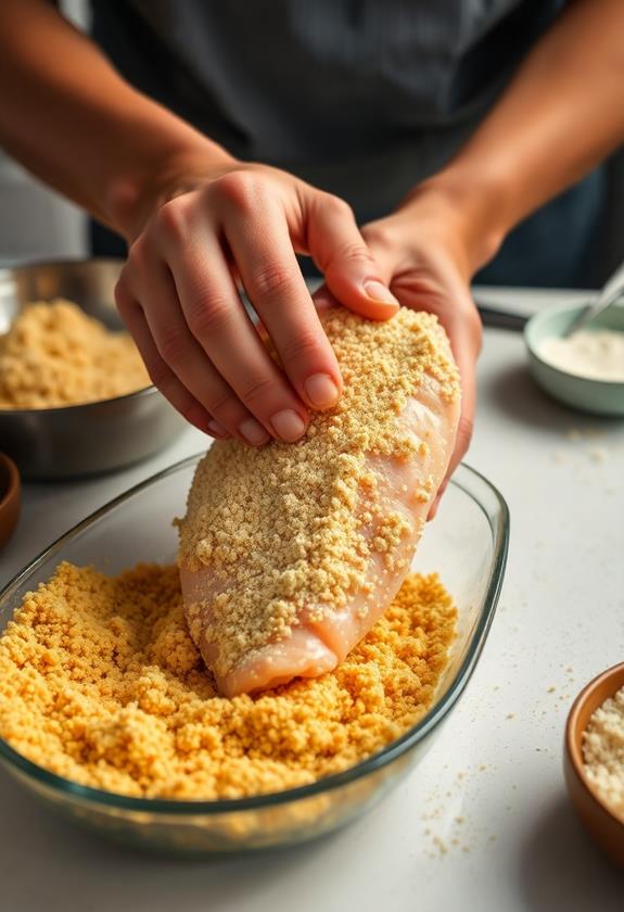 bread chicken with breadcrumbs