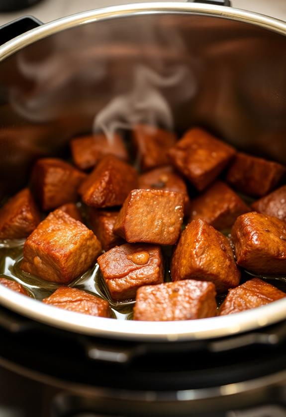 brown beef cubes batches