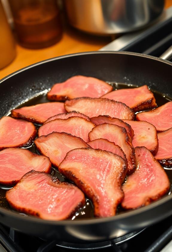 brown steak in skillet