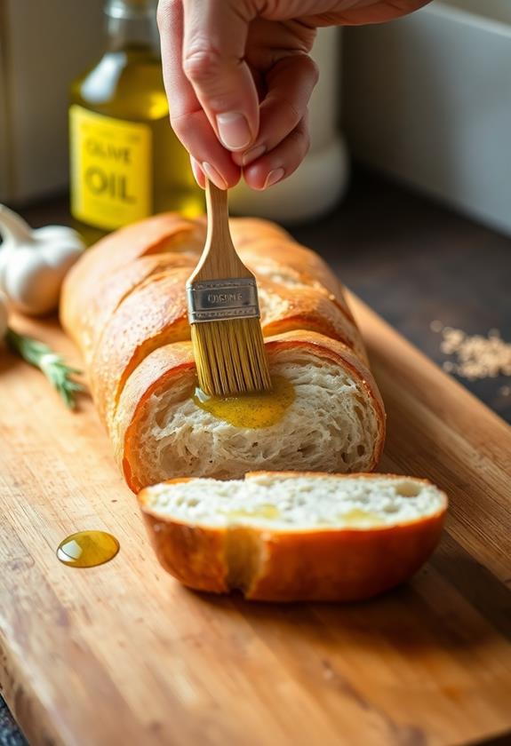 brush bread with oil