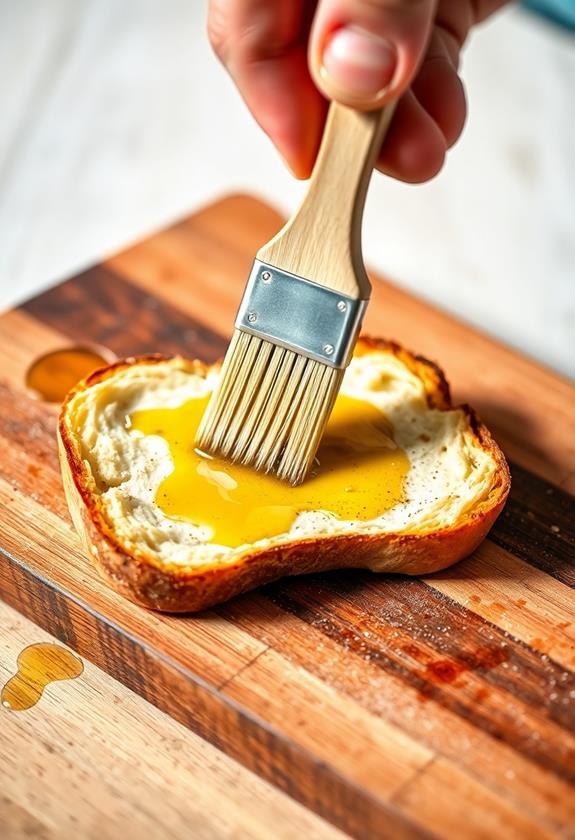 brush bread with oil