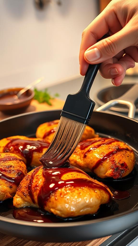 brush chicken with barbecue