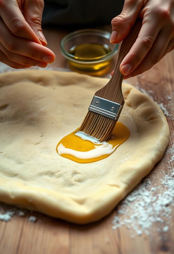 brush dough with oil