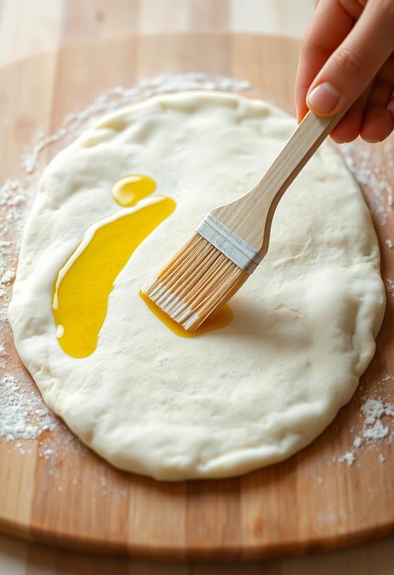 brush dough with oil