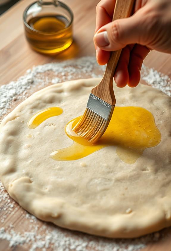 brush dough with oil