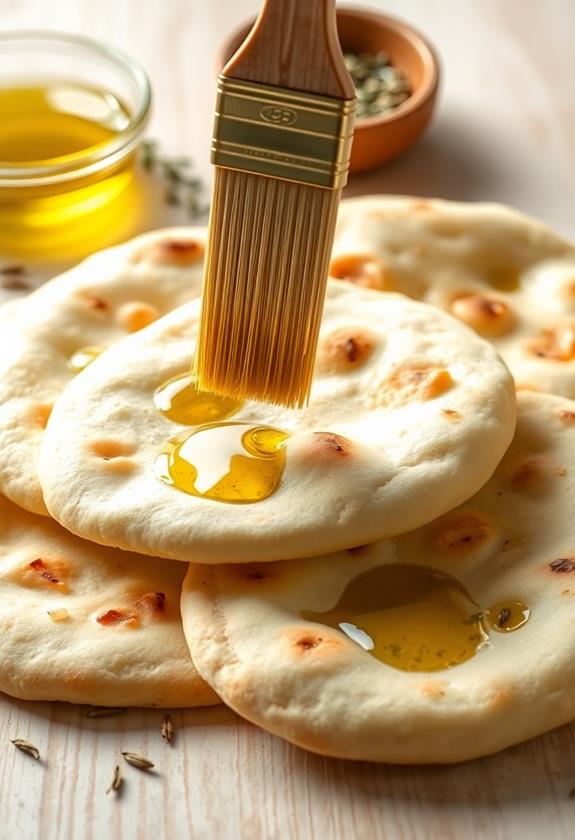 brush naan with oil