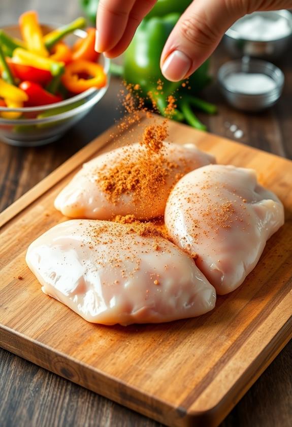 cajun spiced chicken preparation