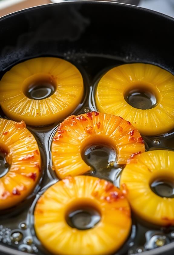 caramelize pineapple using butter