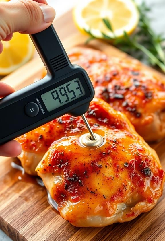 check chicken temperature safely