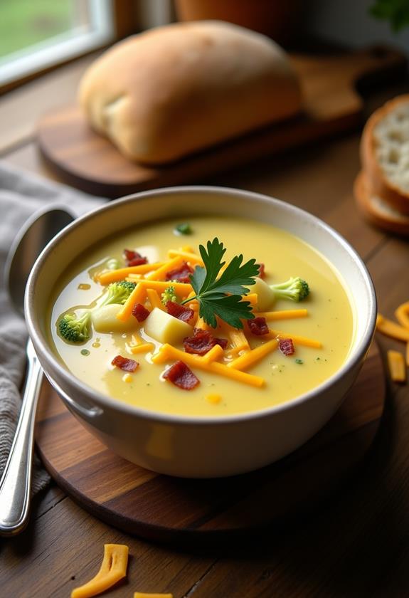 cheddar broccoli potato soup