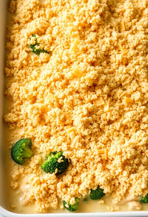 cheese and breadcrumbs topping