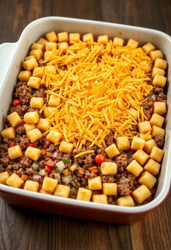 cheese and tots topping