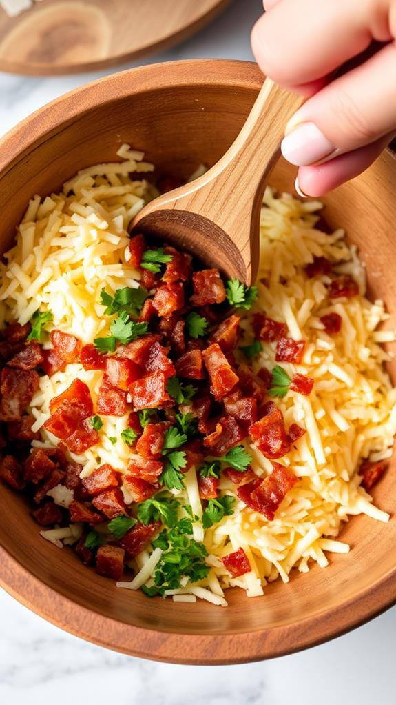 cheese bacon parsley mix