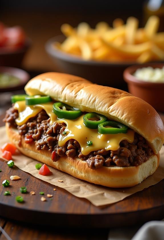 cheesesteak inspired sloppy joes