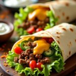 cheesy beef wrap recipe