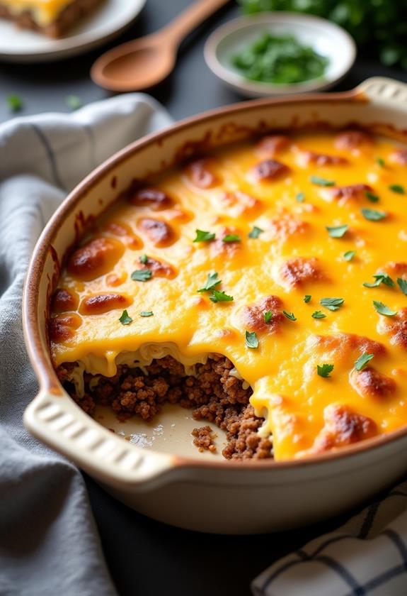 cheesy hamburger potato casserole