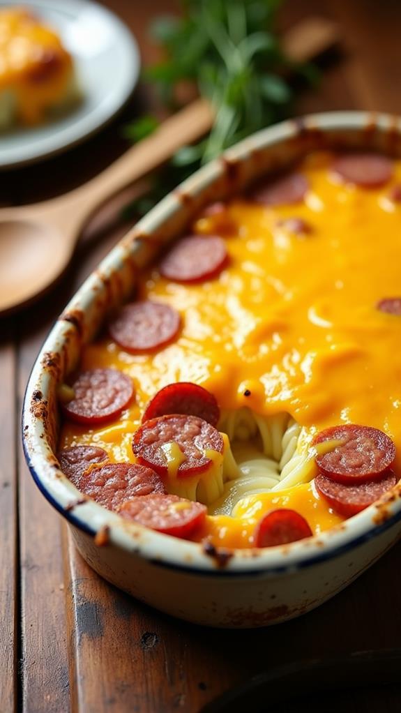 cheesy potato sausage casserole