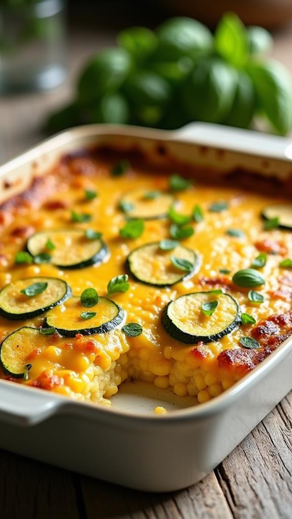 cheesy zucchini corn casserole