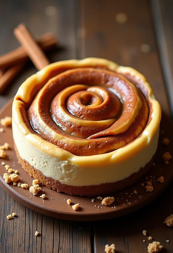 cinnamon roll cheesecake delight