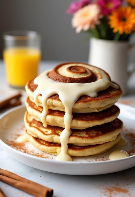 cinnamon roll pancakes recipe