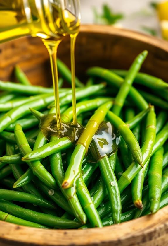 coat beans with oil