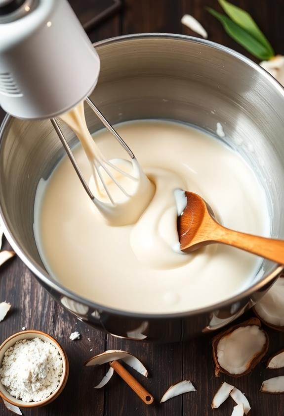 coconut milk and flour