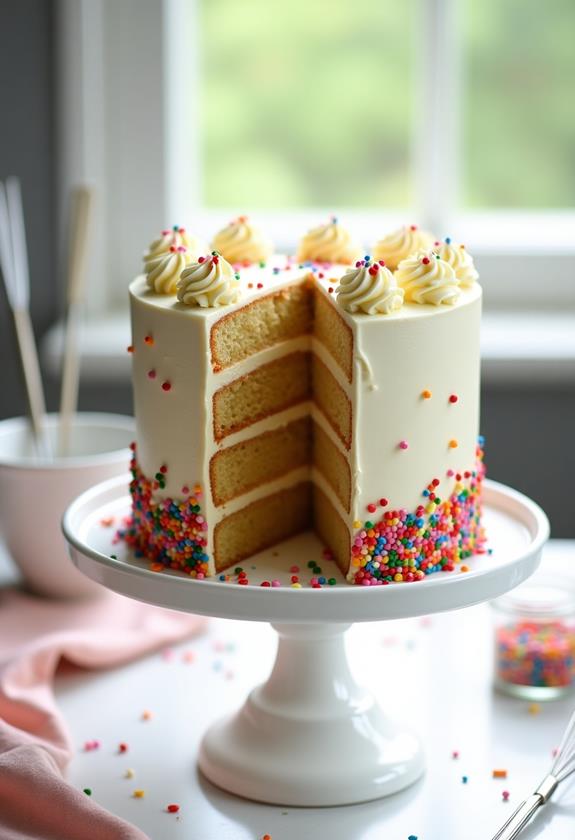 colorful celebration layer cake