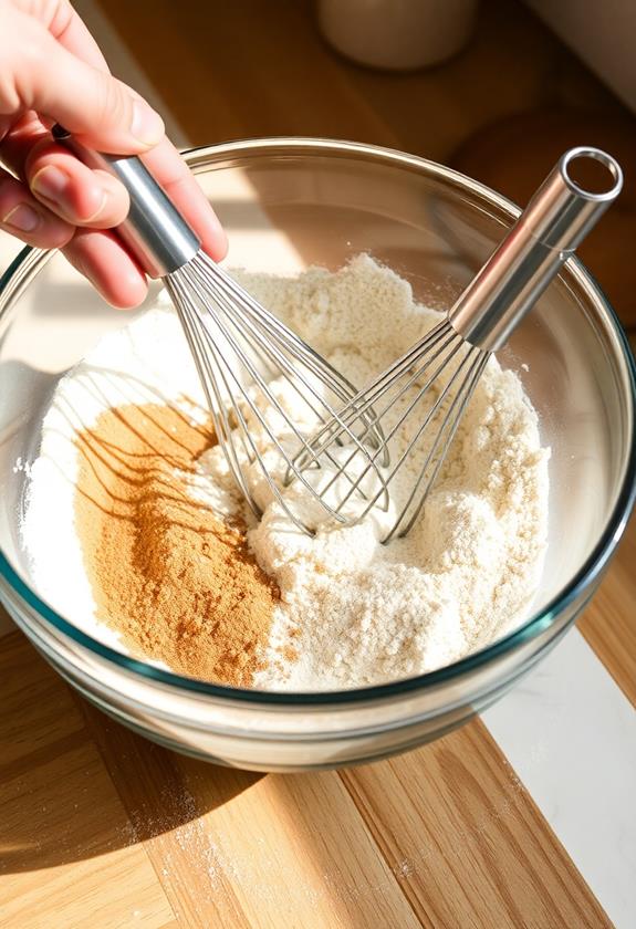 combine dry ingredients thoroughly